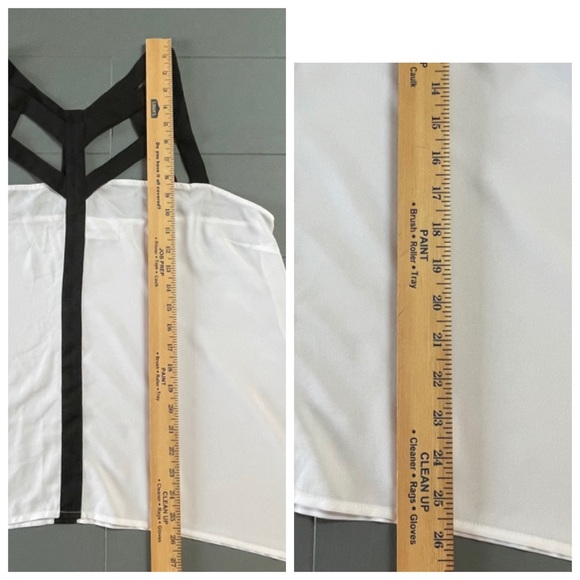 BISOU BISOU Women’s White Cut-out Tank Top XL - Picture 8 of 10